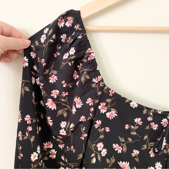 | wayf • floral ballon sleeve tiered babydoll dress • size small | - Picture 8 of 13